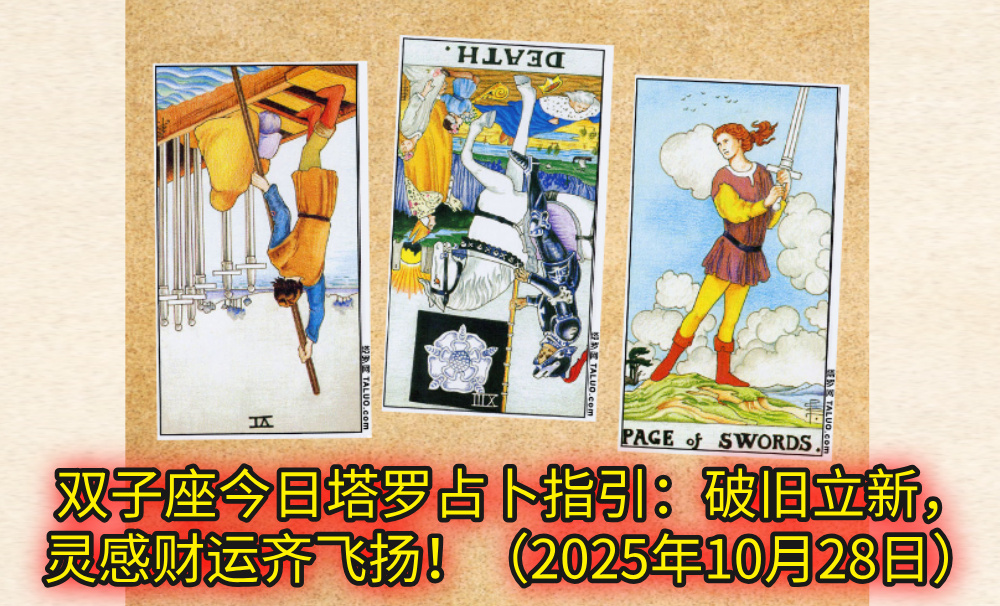 双子座今日塔罗占卜指引:破旧立新,灵感财运齐飞扬!(2025年10月28日)