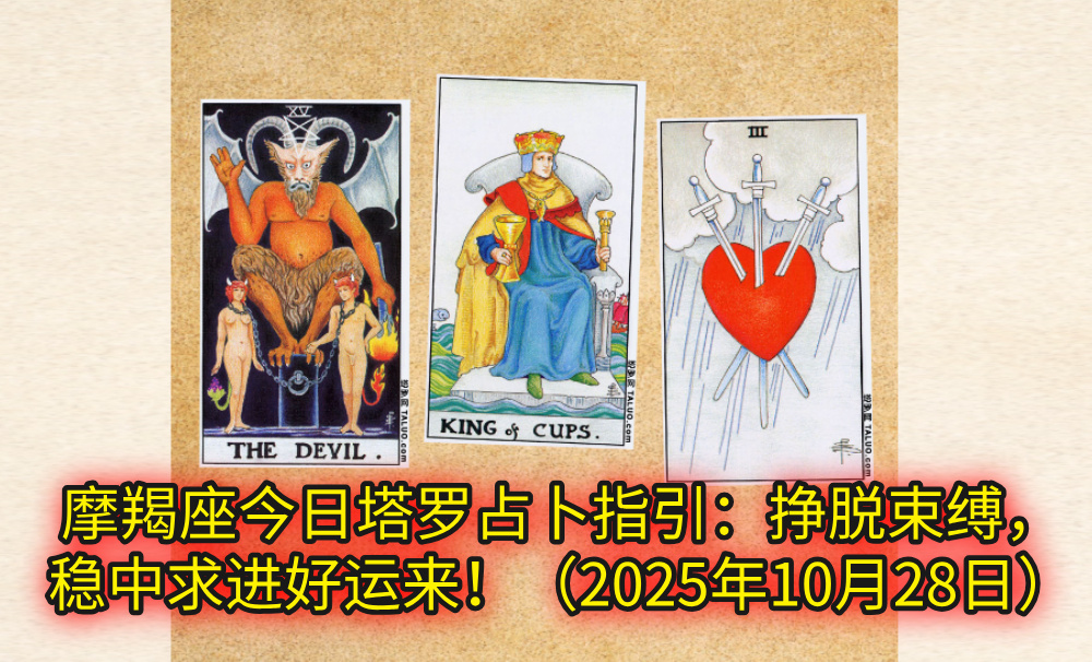 摩羯座今日塔罗占卜指引:挣脱束缚,稳中求进好运来!(2025年10月28日)
