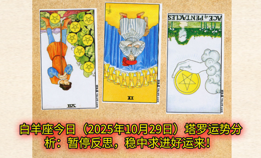 白羊座今日（2025年10月29日）塔罗运势分析：暂停反思，稳中求进好运来！