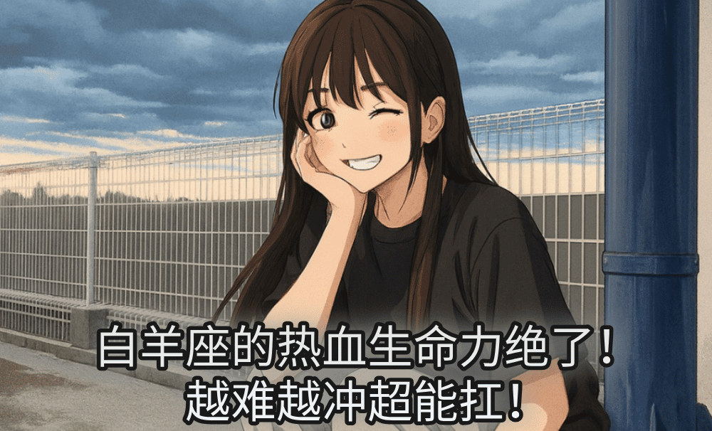 白羊座的热血生命力绝了!越难越冲超能扛!