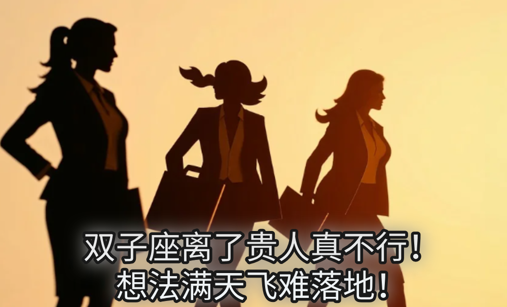 双子座离了贵人真不行！想法满天飞难落地！