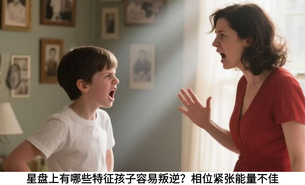 星盘上有哪些特征孩子容易叛逆？相位紧张能量不佳