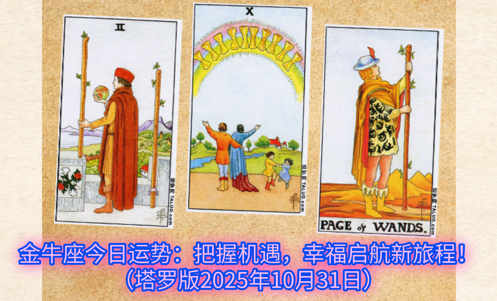金牛座今日运势:把握机遇,幸福启航新旅程!(塔罗版2025年10月31日)