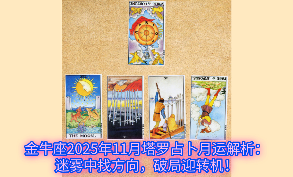 金牛座2025年11月塔罗占卜月运解析:迷雾中找方向,破局迎转机!