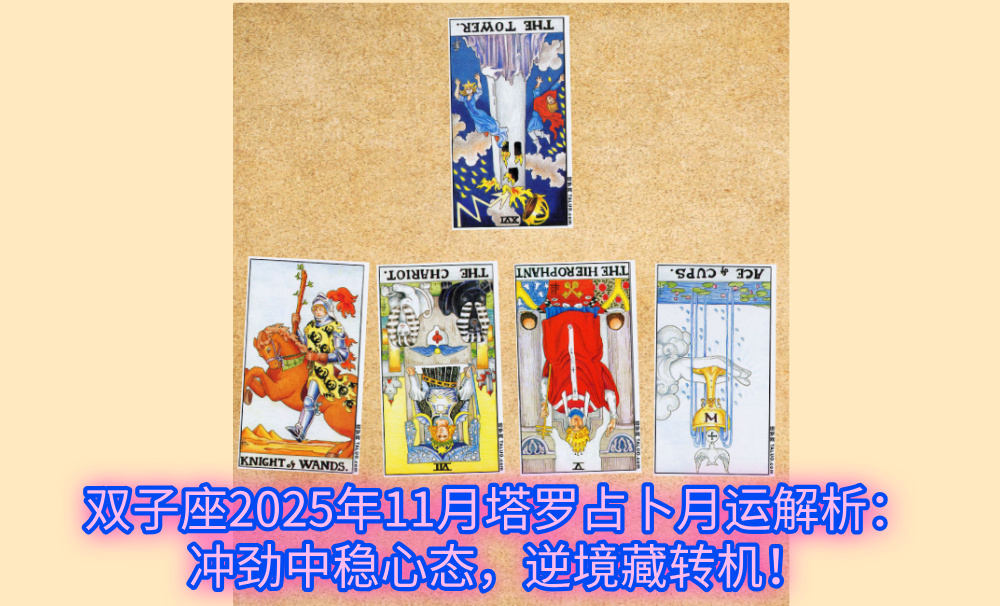 双子座2025年11月塔罗占卜月运解析:冲劲中稳心态,逆境藏转机!