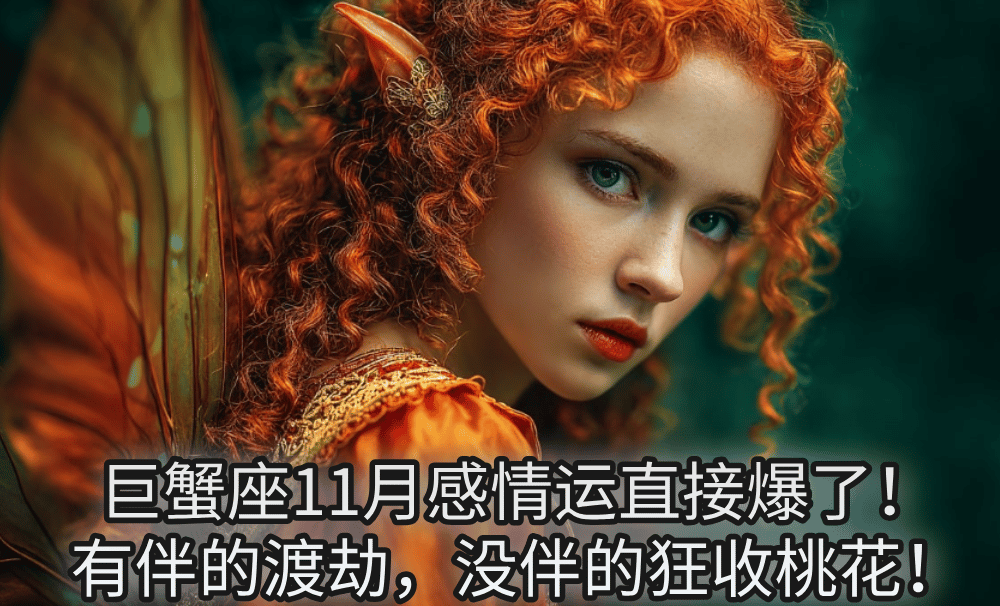 巨蟹座11月感情运直接爆了!有伴的渡劫,没伴的狂收桃花!