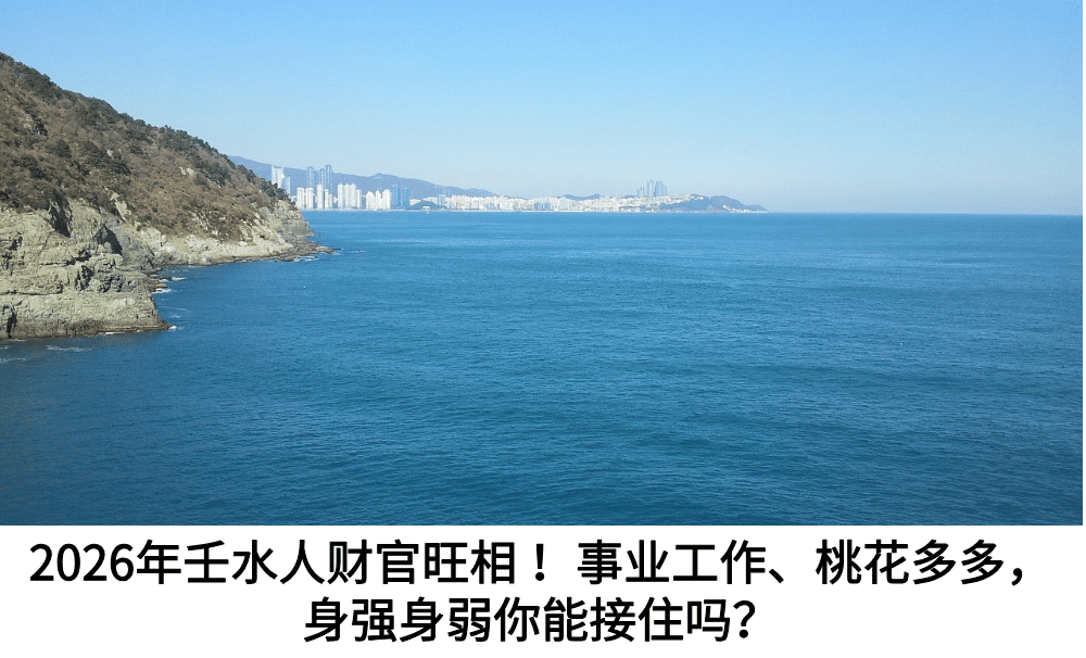 2026年壬水人财官旺相！事业工作、桃花多多，身强身弱你能接住吗？