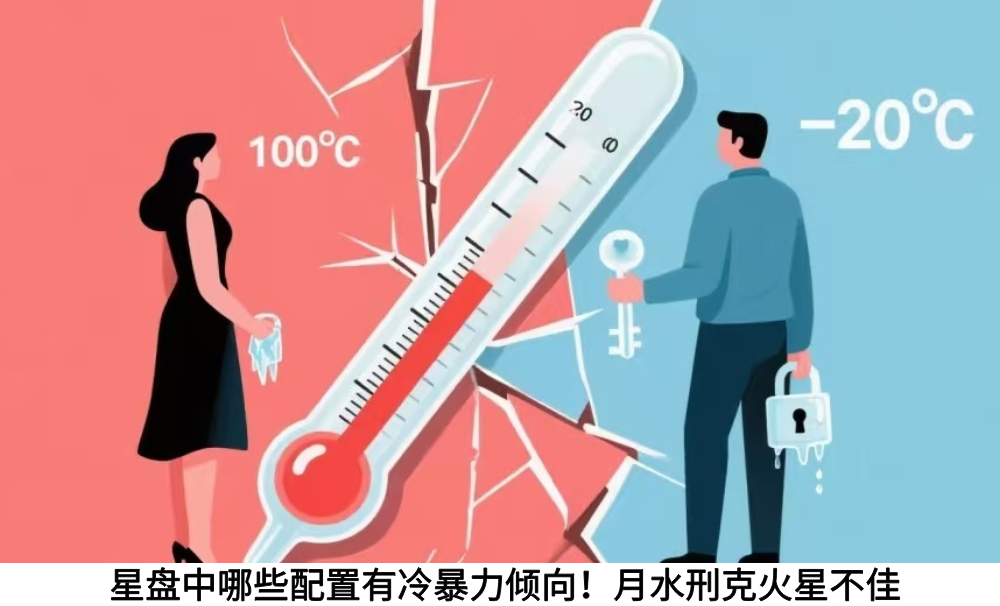 星盘中哪些配置有冷暴力倾向！月水刑克火星不佳