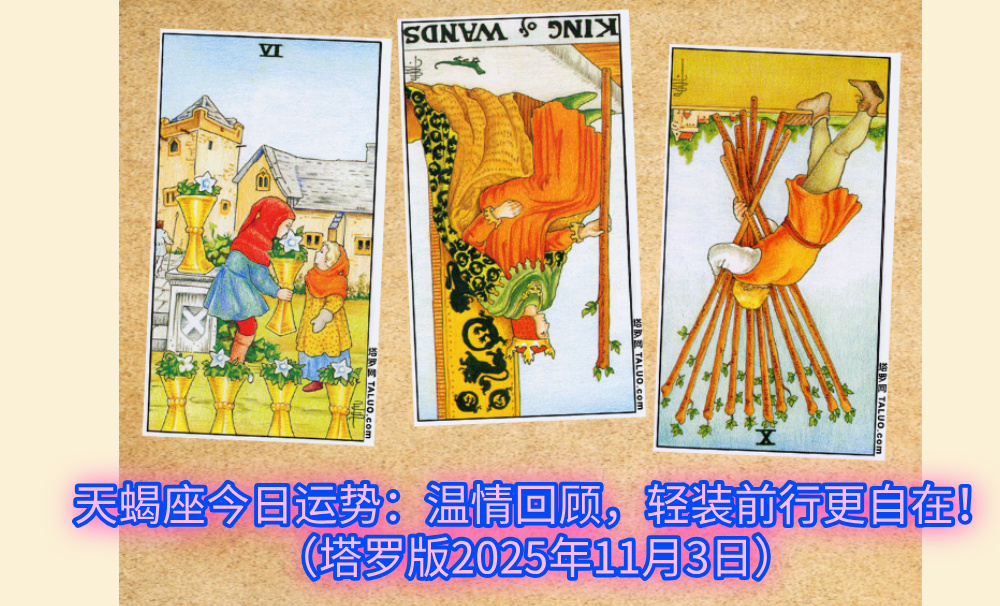天蝎座今日运势：温情回顾，轻装前行更自在！（塔罗版2025年11月3日）