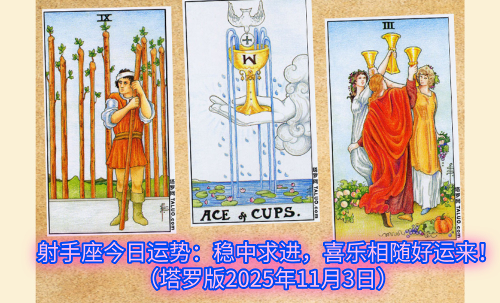 射手座今日运势：稳中求进，喜乐相随好运来！（塔罗版2025年11月3日）