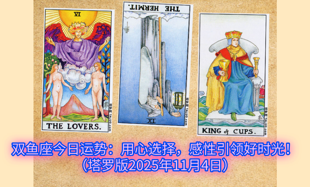 双鱼座今日运势:用心选择,感性引领好时光!(塔罗版2025年11月4日)