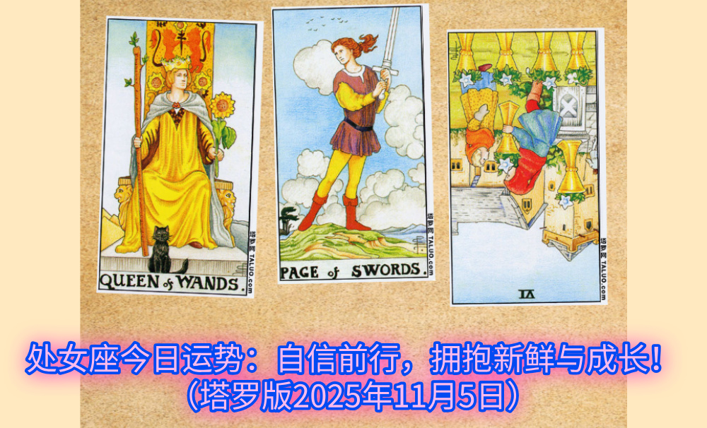处女座今日运势:自信前行,拥抱新鲜与成长!(塔罗版2025年11月5日)