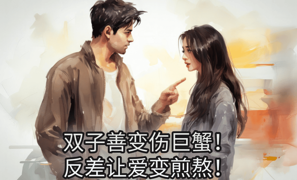 双子善变伤巨蟹!反差让爱变煎熬!