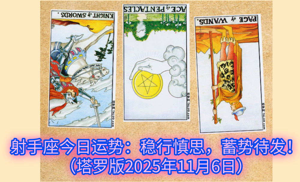 射手座今日运势：稳行慎思，蓄势待发！（塔罗版2025年11月6日）