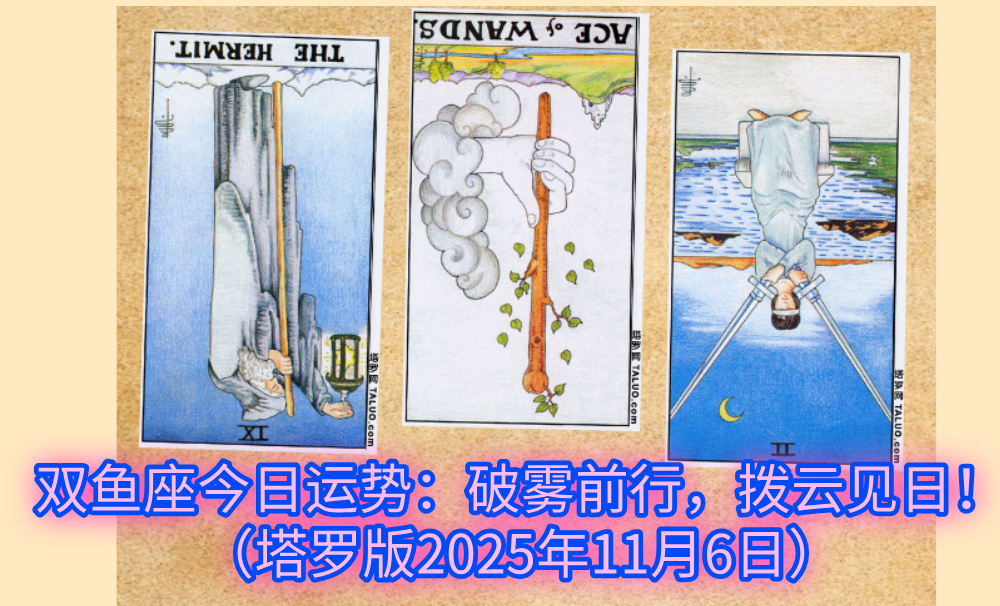 双鱼座今日运势：破雾前行，拨云见日！（塔罗版2025年11月6日）