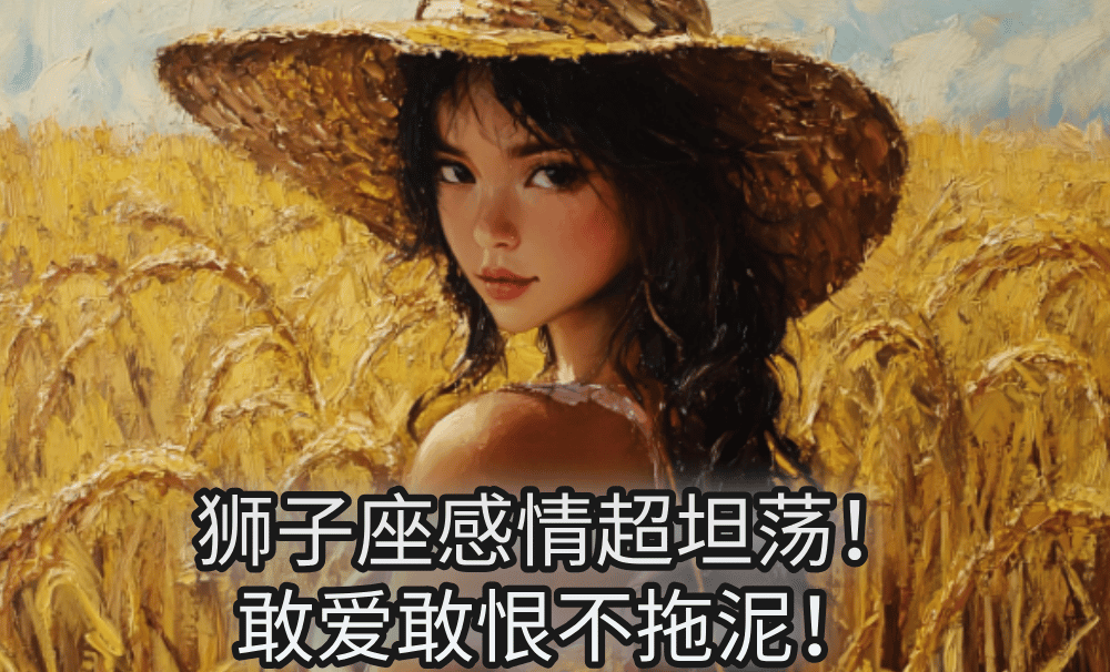 狮子座感情超坦荡！敢爱敢恨不拖泥！