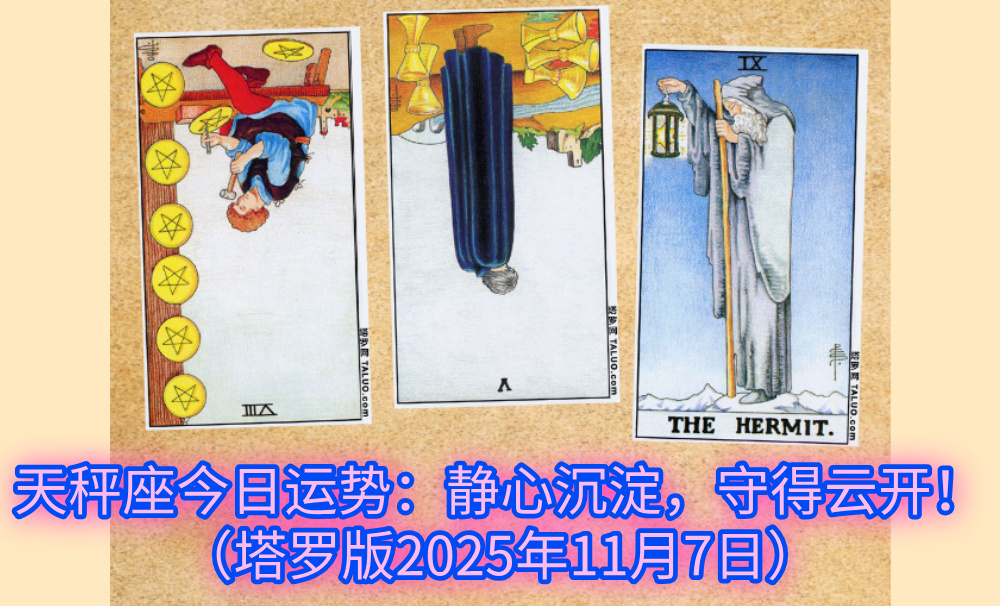 天秤座今日运势:静心沉淀,守得云开!(塔罗版2025年11月7日)