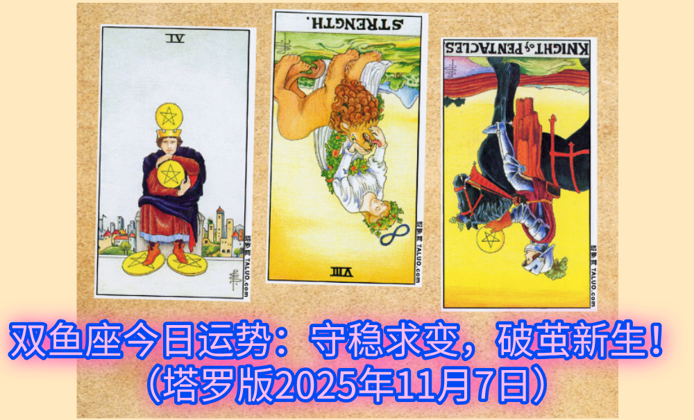 双鱼座今日运势:守稳求变,破茧新生!(塔罗版2025年11月7日)