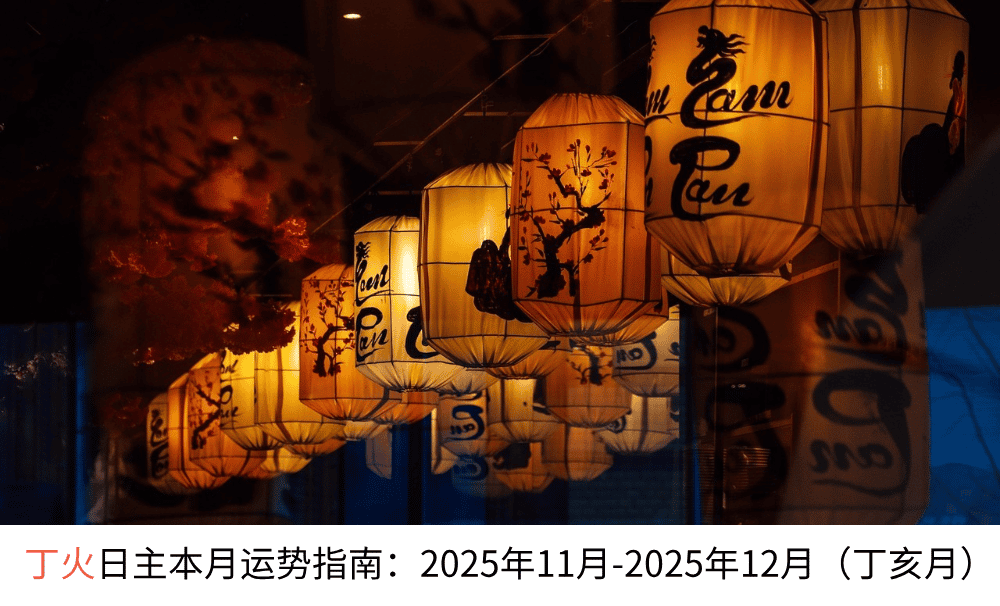 丁火日主本月运势指南：2025年11月-2025年12月（丁亥月）