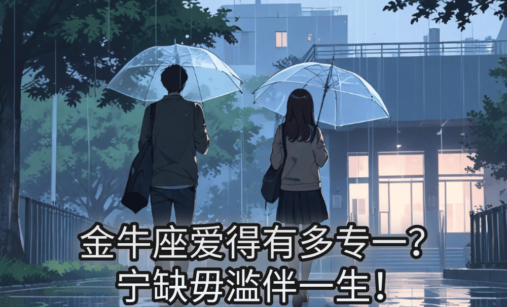 金牛座爱得有多专一?宁缺毋滥伴一生!