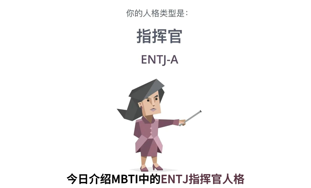 今日介绍MBTI中的ENTJ指挥官人格