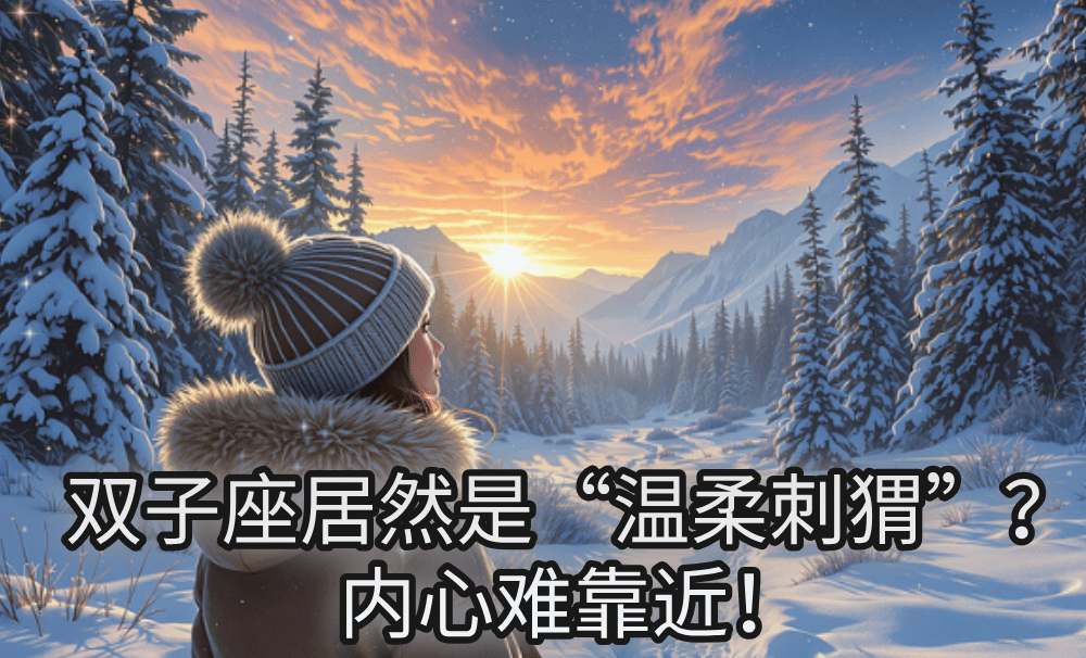 双子座居然是“温柔刺猬”?内心难靠近!