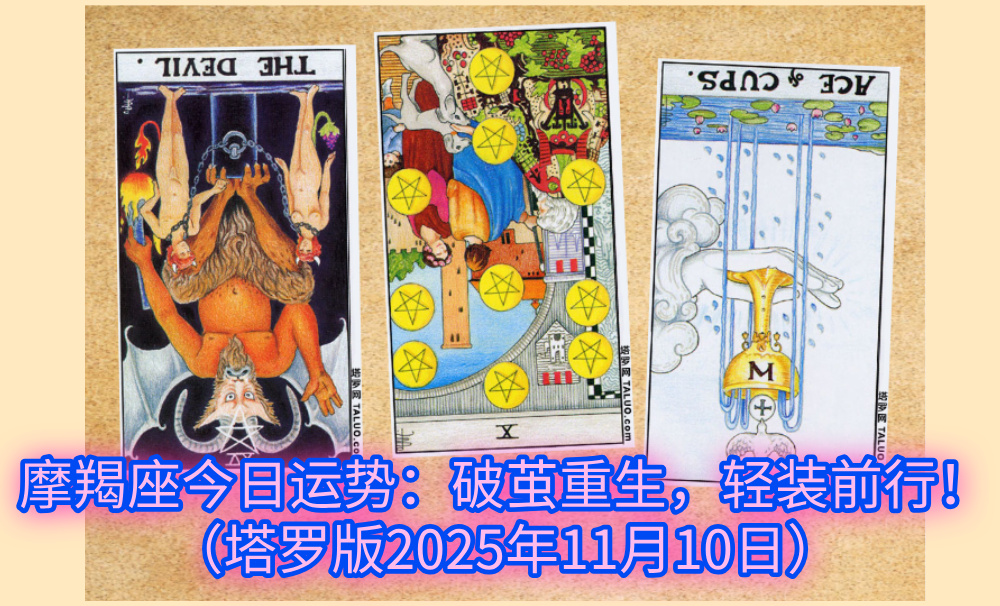 摩羯座今日运势：破茧重生，轻装前行！（塔罗版2025年11月10日）