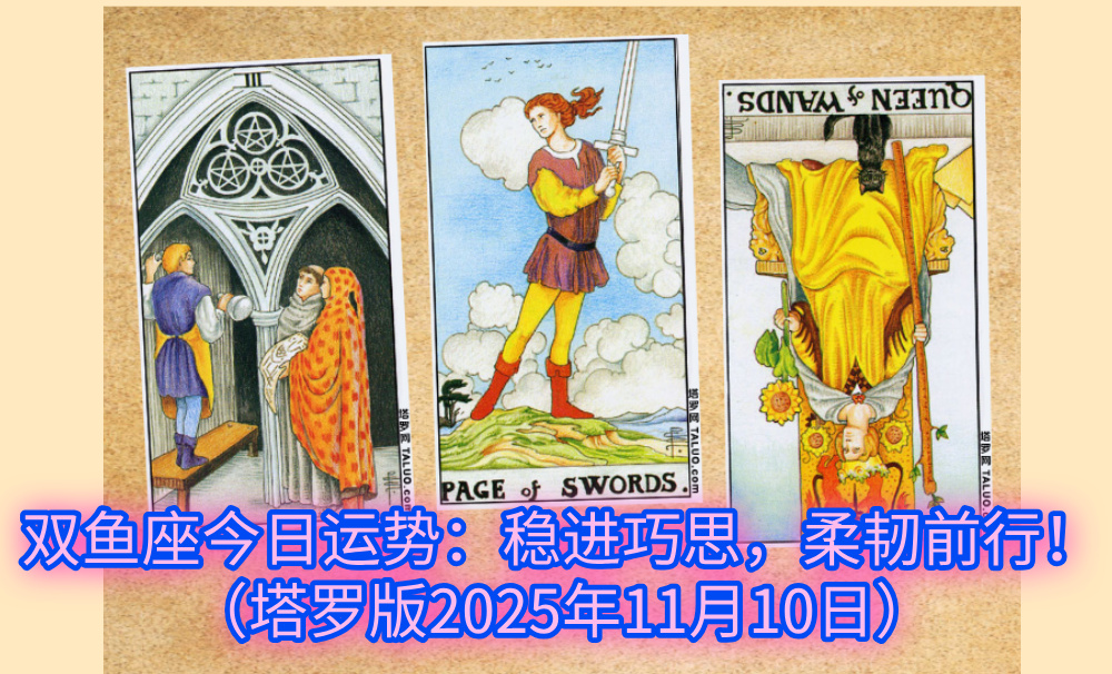 双鱼座今日运势:稳进巧思,柔韧前行!(塔罗版2025年11月10日)