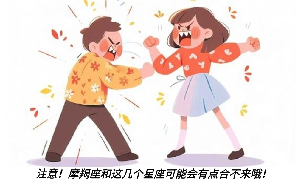 注意！摩羯座和这几个星座可能会有点合不来哦！