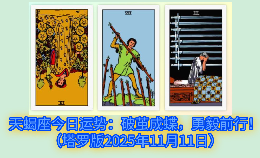 天蝎座今日运势：破茧成蝶，勇毅前行！（塔罗版2025年11月11日）