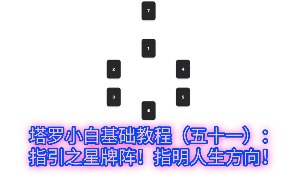 塔罗小白基础教程（五十一）：指引之星牌阵！指明人生方向！