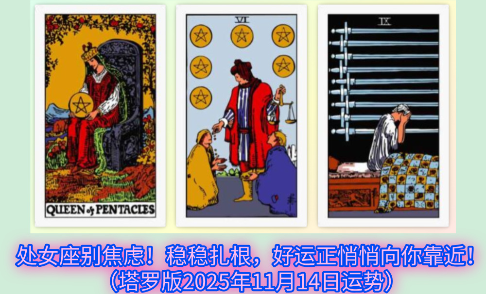 处女座别焦虑！稳稳扎根，好运正悄悄向你靠近！（塔罗版2025年11月14日运势）