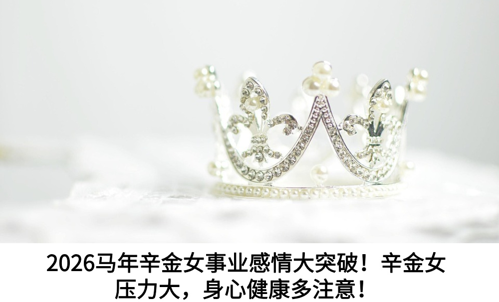 2026马年辛金女事业感情大突破!辛金女压力大,身心健康多注意!
