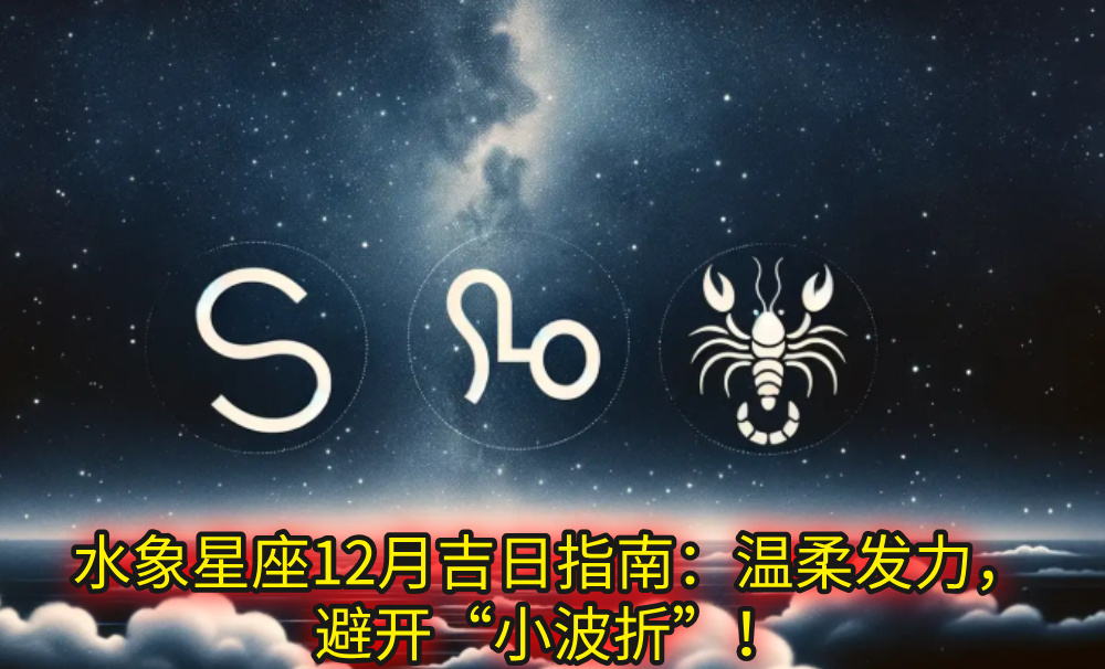 水象星座12月吉日指南：温柔发力，避开“小波折”！