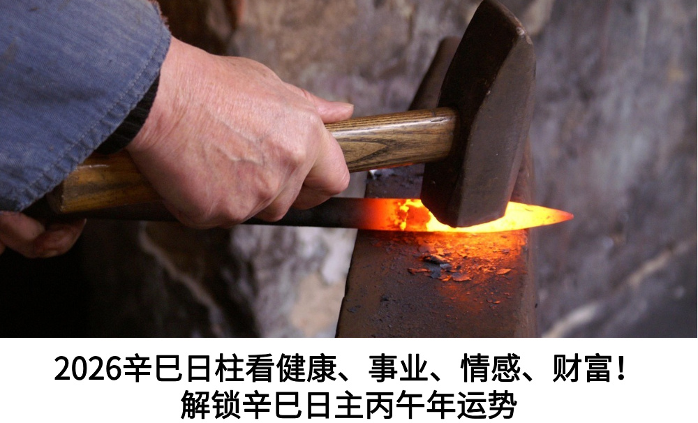 2026辛巳日柱看健康、事业、情感、财富！解锁辛巳日主丙午年运势