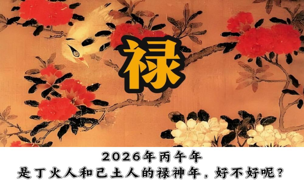 2026年丙午年是丁火人和己土人的禄神年，好不好呢？