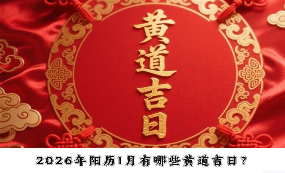 2026年阳历1月有哪些黄道吉日？
