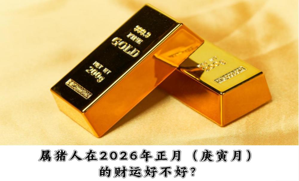 属猪人在2026年正月（庚寅月）的财运好不好？