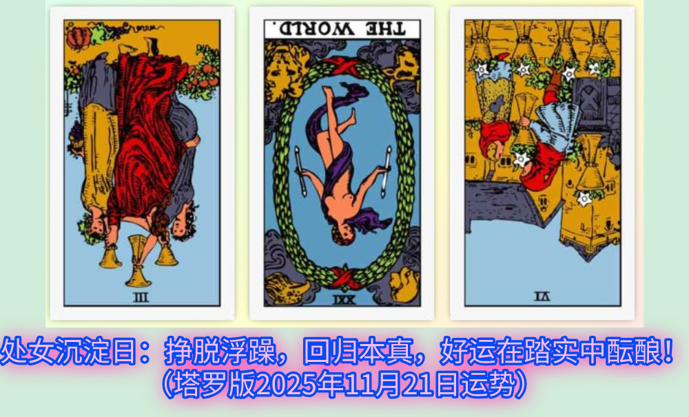 处女沉淀日：挣脱浮躁，回归本真，好运在踏实中酝酿！（塔罗版2025年11月21日运势）
