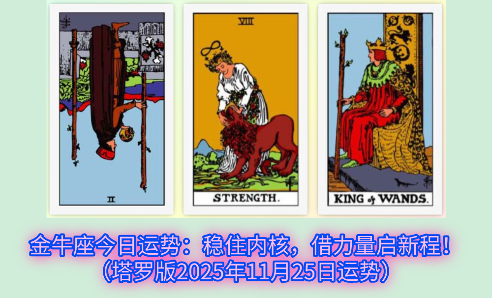 金牛座今日运势：稳住内核，借力量启新程！（塔罗版2025年11月25日运势）