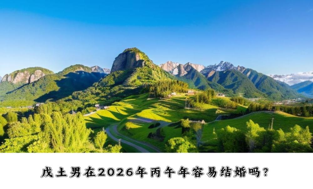 戊土男在2026年丙午年容易结婚吗？