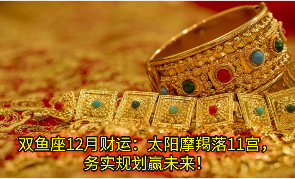 双鱼座12月财运:太阳摩羯落11宫,务实规划赢未来!