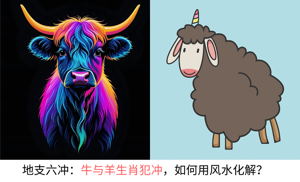 地支六冲：牛与羊生肖犯冲，该如何用风水化解？