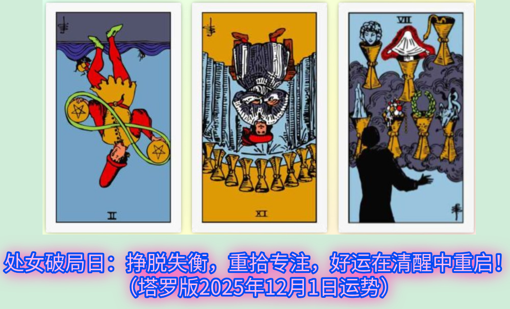处女破局日：挣脱失衡，重拾专注，好运在清醒中重启！（塔罗版2025年12月1日运势）