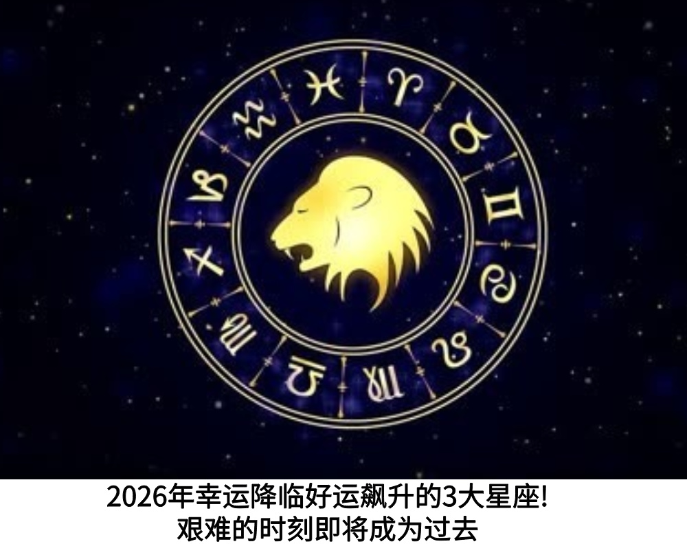 2026年幸运降临好运飙升的3大星座！艰难的时刻即将成为过去