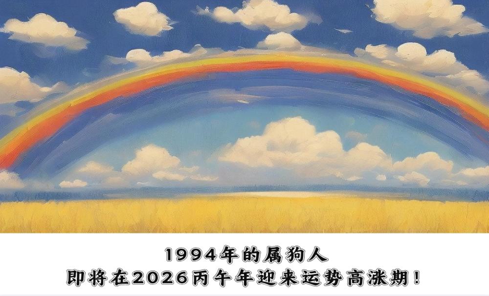 1994年的属狗人，即将在2026丙午年迎来运势高涨期！