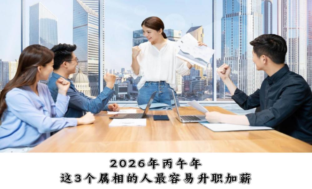 2026年丙午年，这3个属相的人最容易升职加薪