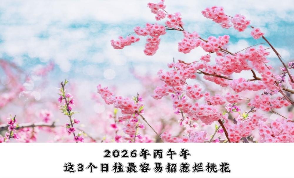 2026年丙午年，这3个日柱最容易招惹烂桃花