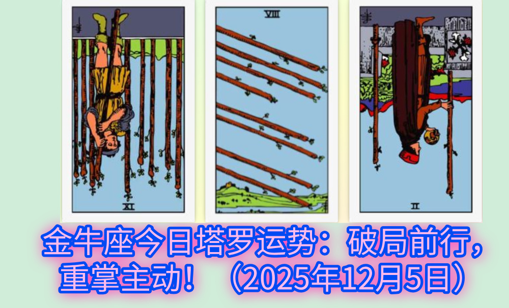 金牛座今日塔罗运势：破局前行，重掌主动！（2025年12月5日）
