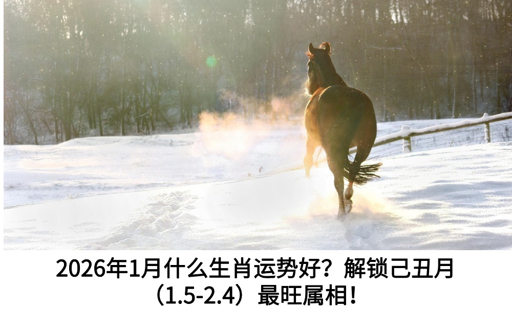 2026年1月什么生肖运势好？解锁己丑月（1.5-2.4）最旺属相！